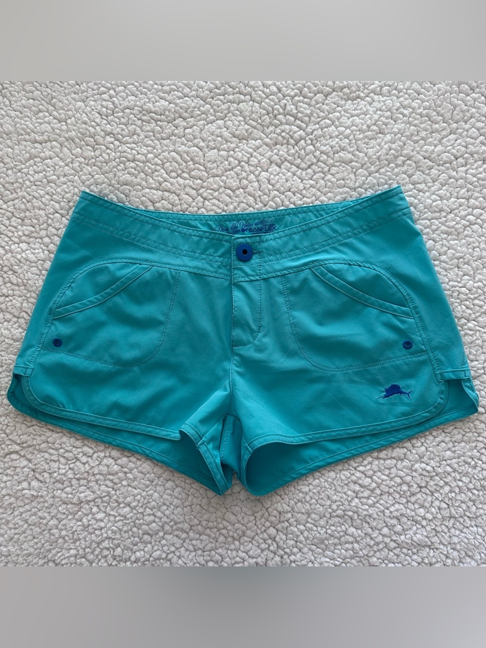Pelagic WS Moana Oceanflex Hybrid Aqua active shorts sz 2